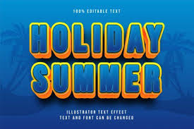 Holiday Summer Text Effect Graphic By 4gladiator Studio44 Creative Fabrica In 2020 Text Effects Summer Holiday Text