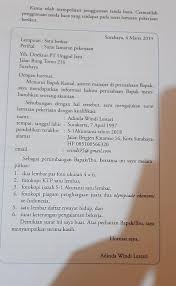 Peserta didik diminta untuk membandingkan unsur kebahasaan surat lamaran pekerjaan. Analisislah Kebahasaan Surat Tersebut Dan Jelaskan Apakah Surat Tersebut Sudah Sesuai Dengan Kaidah Brainly Co Id