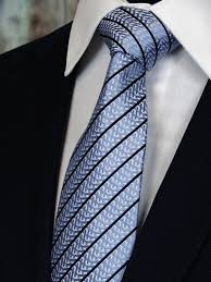 Light Blue Tie Mens Light Blue With Black Stripe Silk Etsy