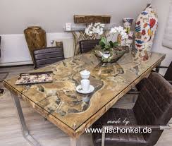 Massiv holz glas tisch esstisch esszimmertisch küchentisch metallbeine arco. Altholz Esstisch Mit Glasplatte Der Tischonkel Esstische