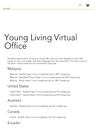 Iwan mistakens as his cousin, a princess on the run from assassins from virtual world. Young Living Virtual Office Young Living Essential Oils Malaysia