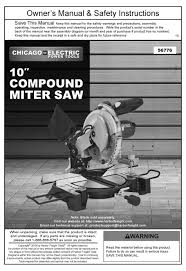 Does anyone know how to replace the bevel lock knob? Chicago Electric 56776 Owner S Manual Safety Instructions Pdf Download Manualslib