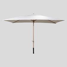6 5 X 10 Rectangular Cabana Stripe Patio Umbrella Light Wood Pole Threshold Patio Umbrella Lights Patio Umbrella Umbrella Lights