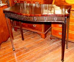 Antique English Hand Carved Mahogany “Adam” Style Serpentine Server or Hall  Console