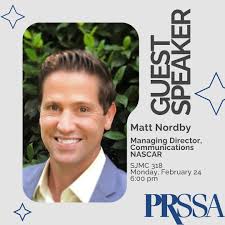 Join us next Monday for a conversation with Matt Nordby, Managing Director  of Communications at NASCAR!🏎️🌟 Matt will share insights from his vast  career in sports communications, including his experience working with