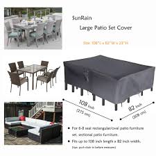 300 denier polyester, water resistant. Sunrain Patio Furniture Covers Waterproof Outdoor Fire Pit Air Conditioner Cover With Stable Strap Patio Furniture Covers Patio Lawn Garden