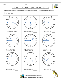 Telling Time Worksheets Telling The Time Quarter To 1 Telling Time Worksheets Time Worksheets Clock Worksheets