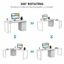 Ebern Designs Whiling 360 Free Rotating Reversible Credenza Desk Wayfair Office Furniture Design Home Office Design Unique Computer Desks