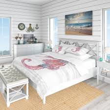 Check spelling or type a new query. Designart Pink Seahorses Ocean Life Coastal Bedding Set Duvet Cover Shams On Sale Overstock 25971564