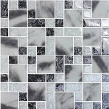 Black And White Peel And Stick Backsplash Tile Crackle Crystal Glass Tile Backsplash Cheap Kitchen Countertop Glass Mosaic Sheets Cracked Ma14 B Shower Wall Tile Glass Tile Backsplash Kitchen Glass Bathroom