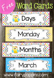 All you need is a basket of pegs for kids to clip their answer.the 35 clip cards cover all of the vowels and feature a variety of simple cvc words such as bug and pen.i hope you love. Days Of The Week Classroom Labels Free Classroom Calendar Classroom Labels