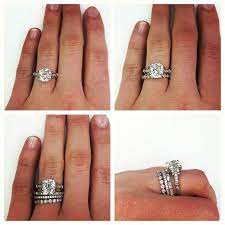 Engagement Ring Wedding Band And A Band For Each Child Create Your Own Stack To Make It Personal And Unique Spec Engagement Wedding Rings Engagement Rings
