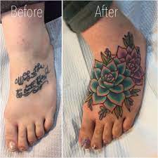 Did Some Simple Succulents To Cover Up Catherine S Old Lettering Tattoo Tag A Friend Who Needs A Cover Up Cover Up Tattoos Succulent Tattoo Tattoos