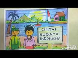Ingin membuat poster online dengan mudah, cepat dan gratis? Anak Indonesia Kreatip Cara Menggambar Poster Tema Budaya Indonesia Buat Anak Sd Mr Drawing Trick Youtube