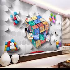 Dengan teknik ini, gambar yang dihasilkan nampak memiliki ruang seperti benda aslinya. Wellyu Wallpaper Kustom Asli 3d Rubik Cube Blok Dinding Kertas Papel De Parede Lukisan Dinding Ruang Tamu Kamar Tidur Tapety Wallpaper Aliexpress