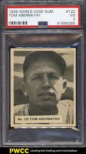 Auction Prices Realized Baseball Cards 1936 WORLD WIDE GUM Tom Abernathy