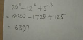Sehingga hasil dari ∛3375 = 15. Hasil Dari 20 Pangkat 3 12 Pangkat 3 5 Pangkat 3 Adalah Pakai Cara Ya Brainly Co Id