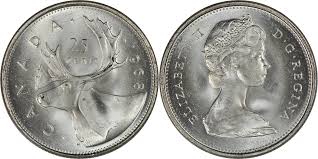 coins and canada 25 cents 1968 canadian coins price