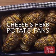 Cheese Herb Potato Fans Video Recipe Video Recipes Cooking Cooking Recipes