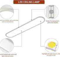Amazon.com: Ganeed Lámpara de techo LED regulable de 39.4 pulgadas,  lámparas de techo largas de alto brillo, 3000-6500 K seleccionables,  moderna, ...