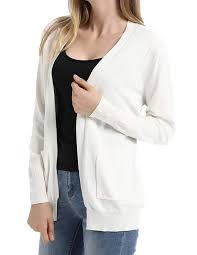 Kate Kasin Women S Loose Casual Long Sleeve Open Front Cardigan Sweater Pockets Fashion Long Sleeve Open Front Cardigan Sweaters Open Front Cardigan Sweater