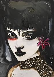 Black And White Watercolor Face Painting Wall Decor Acrylic Painting Black And White Art Watercolor Portrait Original Art Woman Portrait Mixed Media Art Watercolor Painting Watercolor Portrait Painting Watercolor Portraits Portrait Painting