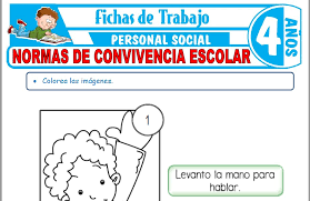 La convivencia escolar está constituida por el conjunto de relaciones humanas que se establece entre todos los actores que forman parte de una institución. Normas De Convivencia Escolar Para Ninos De Cuatro Anos Fichas