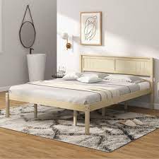 Costway Queen Size Wooden Platform Bed