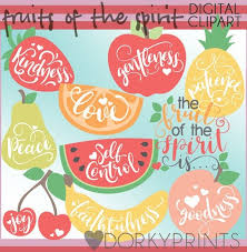 Fruits Of The Spirit Clipart Personal And Limited Commercial Etsy In 2021 Fruit Of The Spirit Clip Art Simple Collage