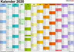Terminplan excel dateien wurden von wincalender erstellt. Kalender 2020 Zum Ausdrucken In Excel 19 Vorlagen Kostenlos