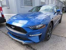 Ebay 2018 Ford Mustang Ecoboost Premium 2018 Ford Mustang Ecoboost Premium 5 Miles Lightning Blue Metallic 2dr Car Inter Mustang Ecoboost Ford Mustang Mustang