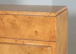 The rich finish and black accents give it an industrial look that'll add some punch to your room. Art Deco Style Chest Of Drawers Bird S Eye Maple Yola Gray Antiques
