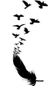 Feather With Birds Flying Away Tattoo Found On Bing From Www Pinterest Com Feather With Birds Tattoo Silhouette Tattoos Birds Tattoo