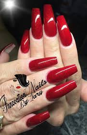 Great savings & free delivery / collection on many items. Red Coffin Nails Sparkly Acrylic Nails Long Red Nails Red Nails