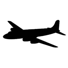 Airplane Silhouette Cutout Black Airplane Silhouette Airplane Silhouette Plane Silhouette Cardboard Cutout