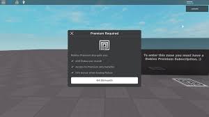 This Is What The Premium Only Gui Looks Like If Developers Want To Add It Because You Can Get Robux From Premium Players Now Roblox
