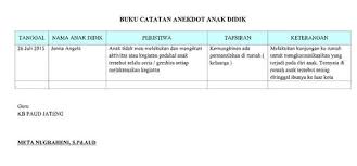 Check spelling or type a new query. Contoh Format Anekdot Anak Asuh Paud Sch Paperplane