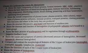 Solved Chapter 19 Cardiovascular System Iii Hematology Chegg Com