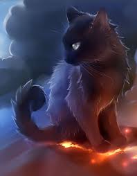 Warrior Cat In Star Clan Black Cat Anime Cats Illustration Cat Art