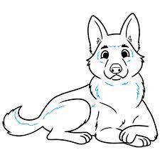 How To Draw A Cute German Shepherd Dog - Really Easy Drawing Tutorial In  2022 | German Shepherd Art, Cat Dog Cartoon, Dog Drawing Tutorial