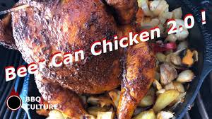 On a gas grill's the only way we've ever done beer can chicken (steven raichlen's recipe) and it works just fine. Bbq Culture Beer Can Chicken 2 0 Ein Bierdosenhahnchen Mal Anders Und Mit Beilagen Vom Gasgrill Youtube