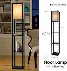 Besides good quality brands, you'll also find plenty of discounts when you shop for shelf lamp during big sales. Floor Lamp With Shelves By Light Accents Shelf Floor Lamp 3 Shelf Lamp Standing Floor Lamp With Shelves 63 Tall Wood With White Linen Shade Lamps For Living Room Black