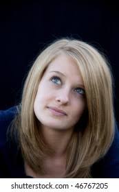 Beautiful Young Woman Smiling Black Background Stock Photo 46936891