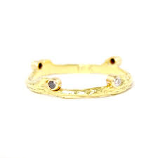 Sale Hemp Ring In Yellow Gold By Sarah Graham Gold Cognac Diamonds Yellow Gold