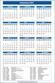Berikut daftar libur nasional di kalender 2021: Calendar 2021 Indonesia Public Holidays 2021