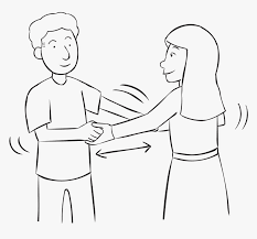 Two hands holding each other. Two People Holding Both Hands And Facing One Another Line Art Hd Png Download Transparent Png Image Pngitem