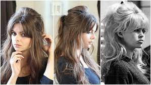 Brigitte bardot frisur im trend: Brigitte Bardot Frisur Halboffen Pony Toupiert Haar Styling Haar Pony Frisuren Langhaar