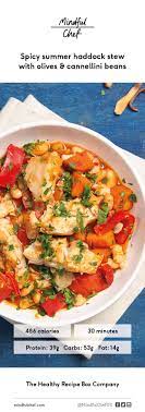 Our Flavoursome Harissa Spiced Stew Is Made With Delicious Haddock Cannellini Beans Black Olives And Fres Fish Recipes Healthy Blackfish Recipe Spicy Recipes