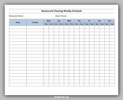Remove anything that doesn't belong in the kitchen and put it in its proper place. 6 Best Restaurant Cleaning Schedule Template Redlinesp