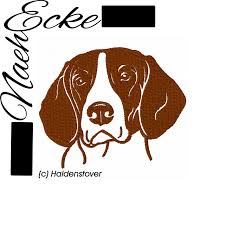 It resembles an american foxhound but is smaller. Embroidery Halden Hound 4x4